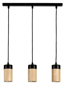 Envostar - Plain 3 Závěsná Lampa Black/Wood Envostar - Lampemesteren