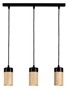 Envostar - Plain 3 Závěsná Lampa Black/Wood Envostar - Lampemesteren
