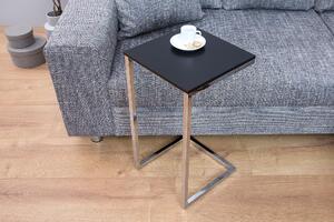 Príručný stolík Simply 60cm čierna strieborná