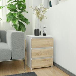 Ak furniture Komoda CL3 s 3 zásuvkami 40 cm biela/dub sonoma