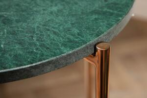 Príručný stolík Noble I 35cm mramor zelené zlato