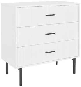 KOMODA, čierna, biela, 80/80/40 cm MID.YOU - Komody, Online Only