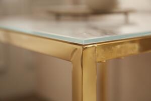 Príručný stolík Elegance sada 2 40 cm mramorové zlato
