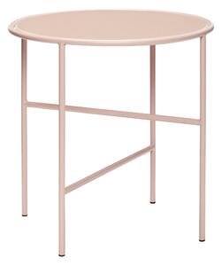 HÜBSCH bočný stolík sklo/kov 020914, ružová/béžová