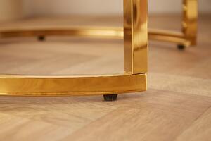 Príručný stolík Elegance súprava 2 40 cm mramorový okrúhly