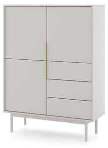 NovýNábytok.sk Komoda Vintana 3D3S (kašmír + zlaté úchytky). Vlastná spoľahlivá doprava až k Vám domov. 1154939