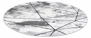 Kusový koberec Polygons šedý kruh 100cm