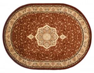 Kusový koberec klasický vzor 2 hnedý ovál 60x100cm