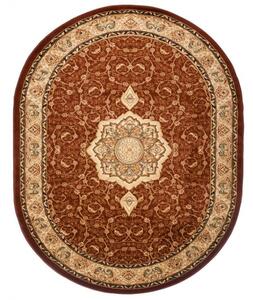 Kusový koberec klasický vzor 2 hnedý ovál 200x300cm