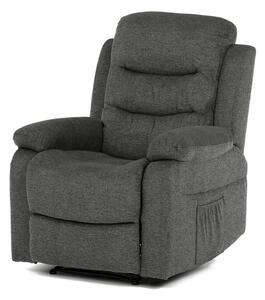 TV-4086 GREY2, Elegantné polohovacie kreslo, manuálne ovládanie, sivá, látka