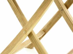Divero 47268 Skladací stolík - teakové drevo - 100 cm