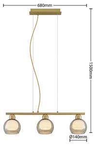 Lucande - Mylah 3 Závěsná Lampa L680 Brass Lucande - Lampemesteren