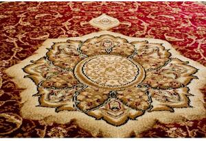 Kusový koberec klasický vzor 2 bordó ovál 150x295cm