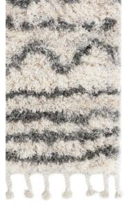 Kusový koberec shaggy Aron krémovo sivý 2 60x100cm