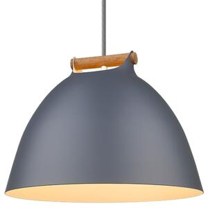 Halo Design - Århus Závěsná Lampa Ø40 Grey/Wood - Lampemesteren