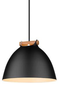 Halo Design - Århus Závěsná Lampa Ø24 Black/Wood - Lampemesteren