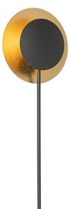 Stojacia lampa Art Deco čierna so zlatou - Emilienne