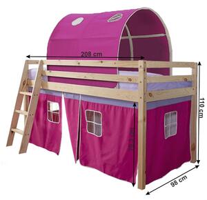 Poschodová posteľ 90 cm Infinity (ružová) (s roštom). Vlastná spoľahlivá doprava až k Vám domov. 744970