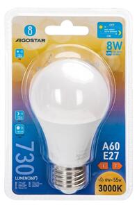 LED žiarovka so súmrakovým senzorom A60 E27/8W/230V 3000K - Aigostar