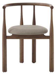 Jedálenská stolička Bukowski, Walnut / Romo Linara 342 – New Works