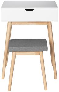 TOALETNÝ STOLÍK, sivá, prírodná farba, biela, 50/38,5/85/45,5/50/28,5 cm MID.YOU - Toaletné stolíky, Online Only