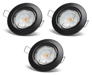 Aigostar - Sada 3x LED zapustené svietidlá 1x GU10/4,5W/230V 4000K čierne