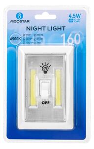 Aigostar - Prenosné nočné LED svietidlo, napájanie 3x AAA, 6500 K