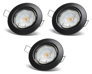 Aigostar - Sada 3x LED podhľadových svietidiel 1xGU10/4,5W/230V 3000K čierne