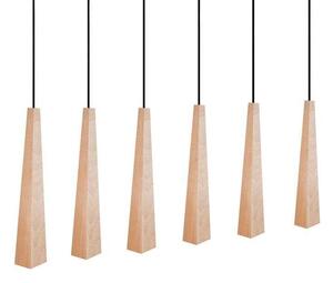 Envostar - Wooden Square Cones 6 Závěsná Lampa Wood/Black - Lampemesteren