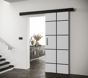Posuvné dvere s čiernymi úchytmi SALOME 3 - biele / čierne