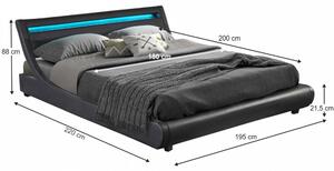 Manželská posteľ 180 cm Filina (čierna) (s roštom). Vlastná spoľahlivá doprava až k Vám domov. 1016016