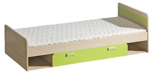 Detská posteľ CORNETO L13 Farba: Jaseň coimbra / zelená