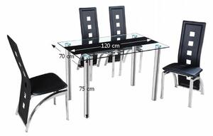 Jedálenský stôl Echae (pre 4 osoby) (čierna). Vlastná spoľahlivá doprava až k Vám domov. 751667