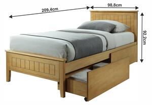 Jednolôžková posteľ 90 cm Minea (dub) (s roštom). Vlastná spoľahlivá doprava až k Vám domov. 1016028