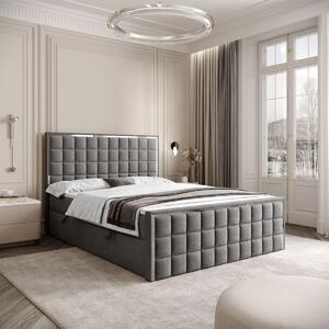 VYSOKÁ ČALÚNENÁ POSTEĽ NOEMI SILVER 140X200 ROYAL VELVET 250