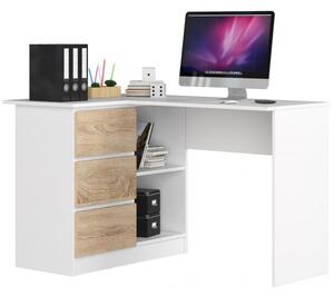 Písací stolík CLIPS | B-16 Farba: Biela, Prevedenie: pravé