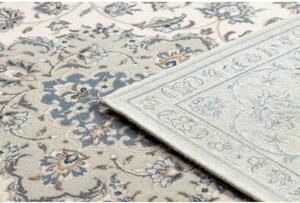 Vlnený kusový koberec Alim krémovo modrý 80x150cm
