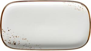 Mäser Obdĺžniková tácka Pintar White hnedé bodky 25 x 14 x 2 cm, S