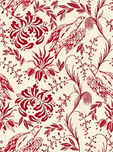 MINDTHEGAP Folk Embroidery Crimson - tapeta