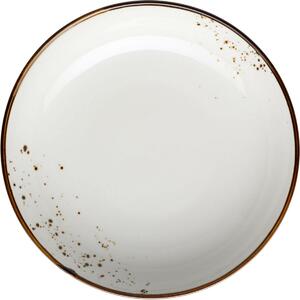 Mäser Hlboký tanier Pintar White hnedé bodky 21 cm