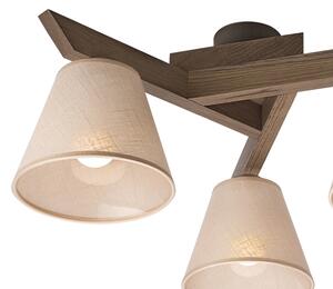 Brilagi - LED prisadený luster ANTHONY 3xE14/40W/230V dub orech/béžová