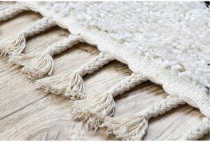 *Kusový koberec Shaggy Cross biely atyp 70x300cm