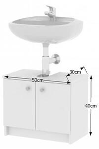 Kúpeľňová skrinka pod umývadlo Tarika Si02 2D biela. Vlastná spoľahlivá doprava až k Vám domov. 752406