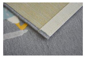 Detský kusový koberec PP Sliepočky sivý 120x170cm