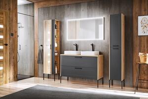 Kúpeľňová zostava MADERA Grey Madera Grey: Skrinka pod umývadlo 820 - 60 cm