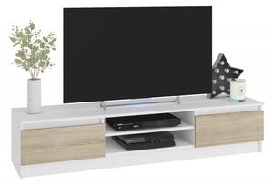 ArtAko TV stolík CLIPS K160 Farba: Biela / dub sonoma