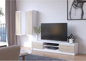ArtAko TV stolík CLIPS K160 Farba: Biela / dub sonoma