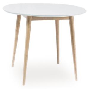 Signal Jedálenský stôl LARSON Farba: biela / bielený dub