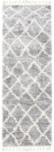 Kusový koberec shaggy Axaya sivý atyp 70x200cm