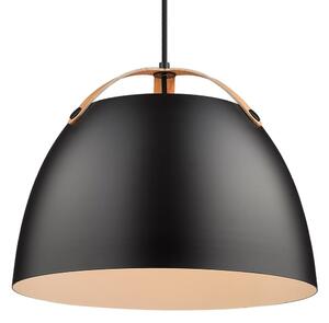 Halo Design - Oslo Závěsná Lampa Ø40 Black/Oak - Lampemesteren